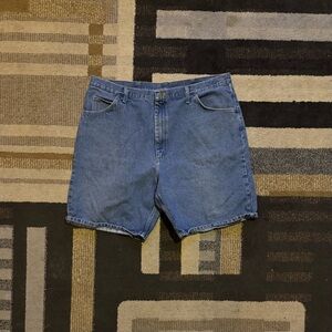 Blue Wrangler relaxed denim shorts